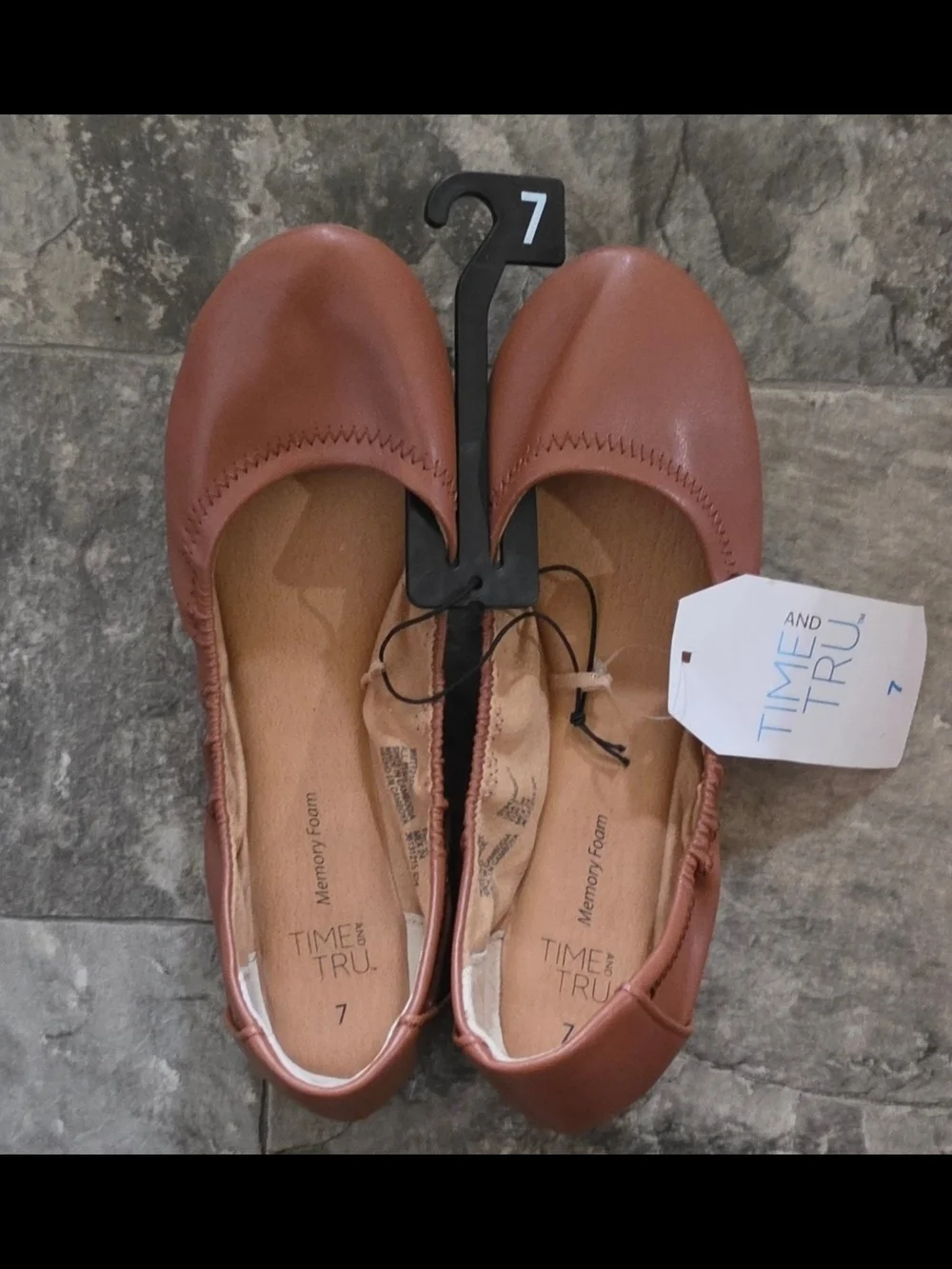 Time and Tru Women's Scrunch Ballet Flats Size 7 NWT